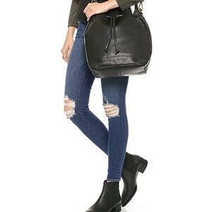 Frame Blue Skinny Jeanne Raw Hem Jeans 26